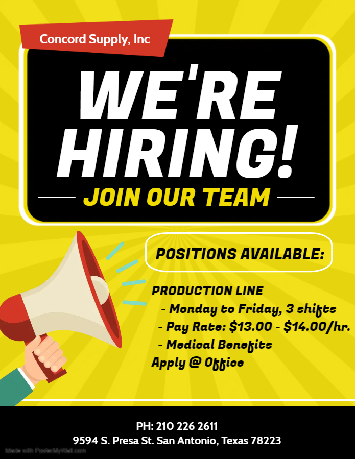 Concord Supply is hiring