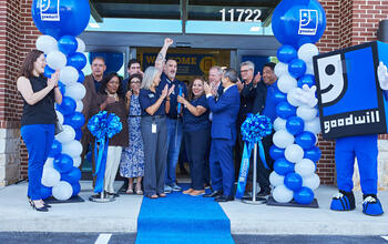 Team Members of Goodwill San Antonio celebrate with a ribbon cutting at their newest store located at 11722 Quincy Lee Drive, San Antonio, TX, 78249.