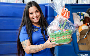 Goodwill employees assemble nearly 1,000 Easter baskets