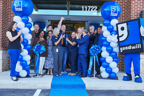 Team Members of Goodwill San Antonio celebrate with a ribbon cutting at their newest store located at 11722 Quincy Lee Drive, San Antonio, TX, 78249.