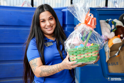 Goodwill employees assemble nearly 1,000 Easter baskets
